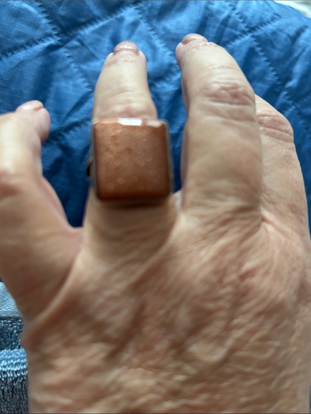 Beautiful sunstone sterling ring size 9